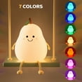 thumbnail image 3 of GEAMSAM Silicone Night Light, LED Squishy Lamp, Cute Silicone Dimmable Nursery Nightlight, Rechargeable Bedside Touch Lamp for Breastfeeding Room Decor, 3 of 6
