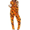 thumbnail image 2 of Halloween Pajamas For Women Set Long Sleeve Top And Pants Elastic Waistband Set With Pockets Loungewear Yoga Casual Wear Suit Multicolor I XL, 2 of 6