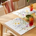 thumbnail image 4 of Spring Flower Placemats Set of 8, Watercolor Orange Purple Floral Non-Slip Place Mats Washable Table Mats for Kitchen Dining Table Decorations Indoor/Outdoor, 4 of 9
