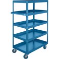 thumbnail image 1 of Kleton Knocked-Down, 5-Shelf Utility Truck, 18-Inch by 30-Inch, 5-Inch Blue Elastic Rubber Casters, 900-lbs Capacity, 1 of 1