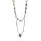 thumbnail image 1 of Double Layered Clavicle Chain Necklace Sweet Cool Heart Pendant Choker Neck Chains Layering Beaded Necklaces for Women, 1 of 4
