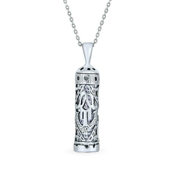 Bling Jewelry Womens Hanukkah Magen Judaic Hamsa Hand Pendant Necklace in Sterling Silver