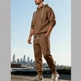 thumbnail image 3 of Jackets for Men - Casual Solid Color Tracksuit Set - Outdoor, Winter Wear, 3 of 4