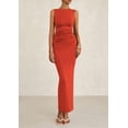 thumbnail image 3 of Vestido midi PRETTYGARDEN 2025, ajustado fruncido, sin mangas, de verano, 3 of 9