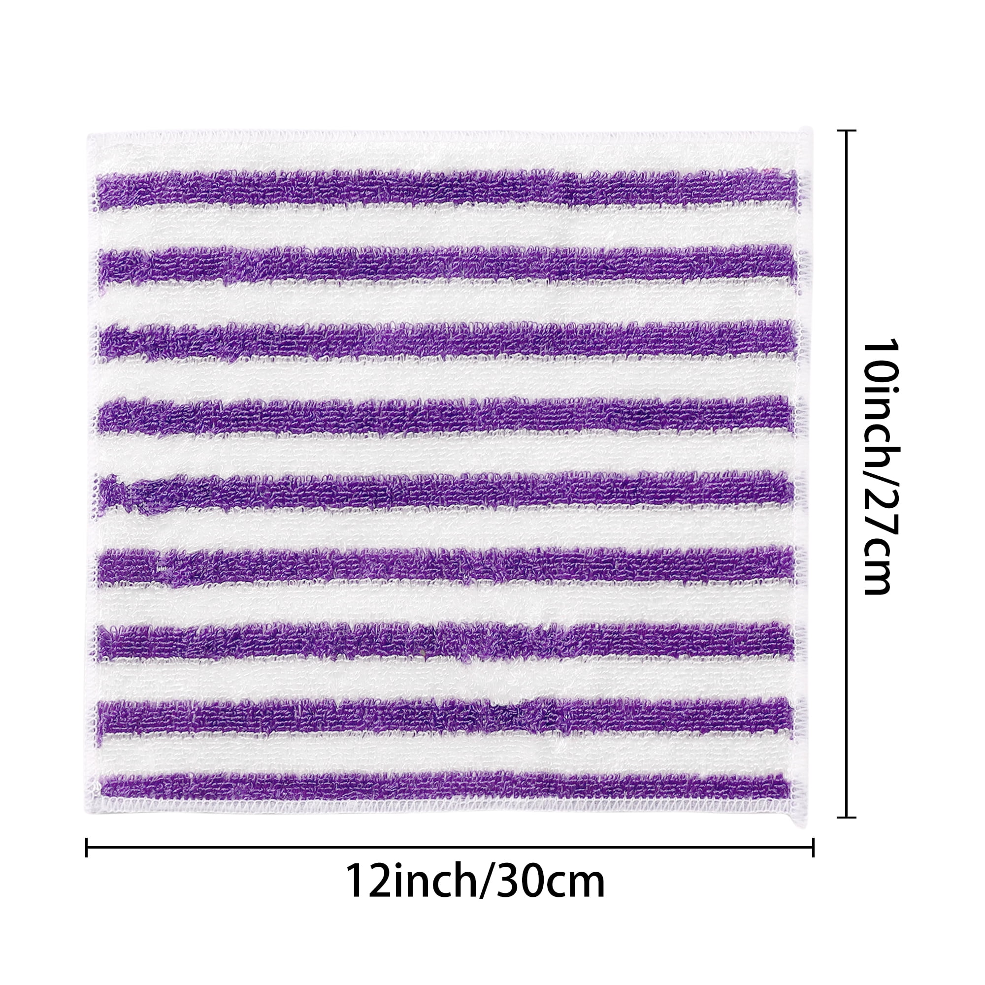 Unique Bargains 6 Pack Kitchen Towels Absorbent Reusable Cleaning Cloth Purple Strips