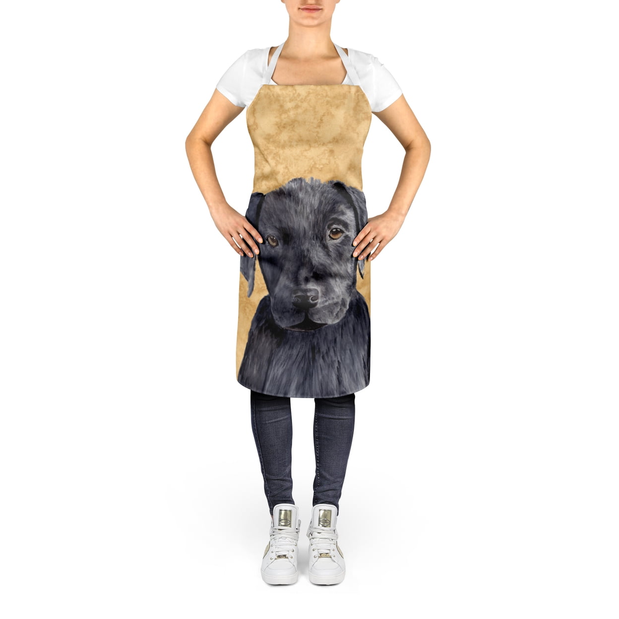 Carolines Treasures SC9136APRON Labrador Wipe your Paws Apron Large multicolor