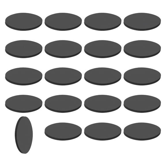 Uxcell 20Pcs Rubber Solid Discs Washers, 18mm OD x 1mm Thick Anti Slip Bumper Pads Non-Adhesive Rubber Spacers Flat Round Gasket Pad for Furniture Appliances DIY Craft, Black