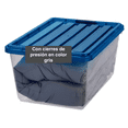 thumbnail image 4 of 3 Cajas De Almacenamiento Apilables Capacidad 42 L Color Transparente, 4 of 5