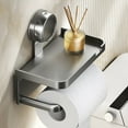 thumbnail image 4 of Cagogo under $5 Toilet Paper Holder, Double Layer Suction Cup Paper Rack,Bathroom Toilet Paper Holder,Paper Towel Storage Organizer,Adhesive Wall Mount,No Drill Installation,Kitchen Bath Organizer, 4 of 6