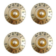 4 X Guitar Knobs Poti Knobs with Black Numbers for Style Electric Guitar Parts