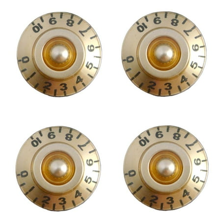 4 X Guitar Knobs Poti Knobs with Black Numbers for Style Electric Guitar Parts