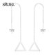 thumbnail image 1 of SMJEL-pendientes colgantes geom茅tricos coreanos para mujer, aretes largos de acero sin aguja, cadena de borla, joyer铆a, 1 of 2