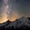 Milky Way Over Mount Rainier, variant on Elephant Stock Grand Teton Sunset Wall Art - Horizontal Multi Panel Canvas - 4 Pieceliving Room Wall Decor - Photography Nature Multi Panel - Pink And Blue Decor - 24" x 14"