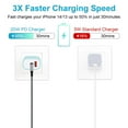 thumbnail image 4 of USB C Block,FiveBox USB C Wall Charger Block 20W PD Type C Charger Block QC3.0 Dual USB C Wall Charger Adapter USB C Brick Fast Charging Block Type C Charger Box,Blue, 4 of 7
