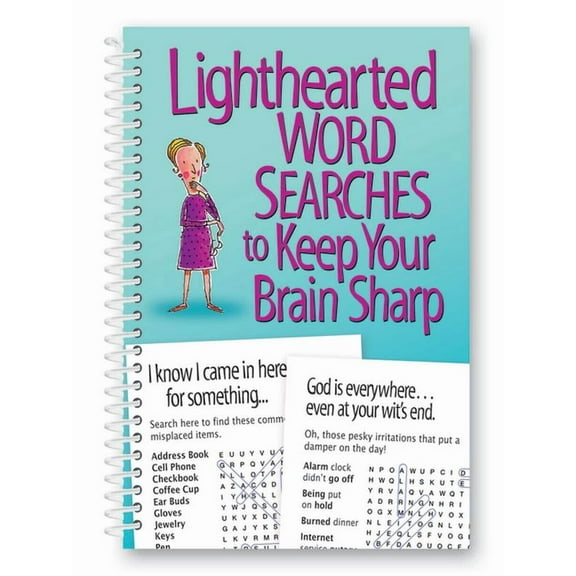 Lighthearted Word Searches to Keep Your Brain Sharp, (Spiral-Bound)