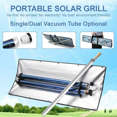 Bestller Solar Cooker,Portable Solar Cooker Oven Stove Solar Grill Fuel Free Cooking Versatile Meals Camping Lawn Picnic Outdoor BBQ Grill,Single or Dual