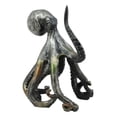 thumbnail image 5 of Ebros Large Standing Octopus Statue in Silver Finish Resin Marine Decor 11.5" W, 5 of 9