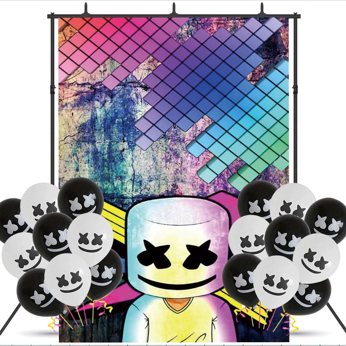 DJ Marshmello Taspestry Poster Banner Backdrop Background Birthday