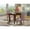 Mahogany, variant on 1NDCE3-MAH-10 Wooden Dining Table Set 3 Pc - 2 Dining Chairs and a Dining Table - Mahogany Finish Wood - Dahlia Color Linen Fabric