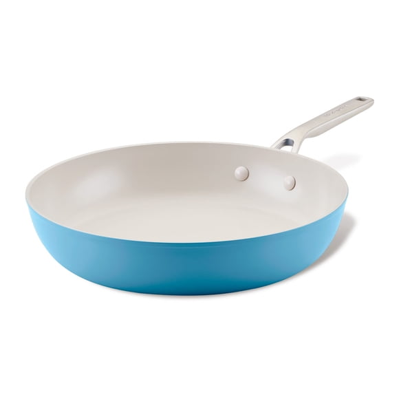 Sartén KitchenAid 31 cm. Anodizado Duro, antiadherente cerámico, azul Velvet