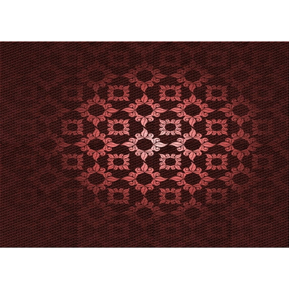 Ahgly Company Indoor Rectangle Patterned Chocolate Brown Area Rugs, 7' x 10'