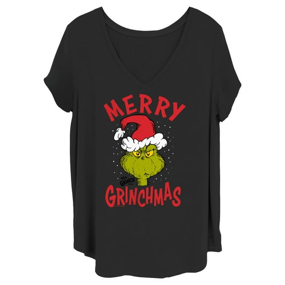 Junior's Dr. Seuss Merry Grinchmas Graphic T-Shirt