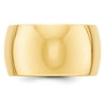 thumbnail image 2 of Solid 14k Yellow Gold 12mm Plain Classic Dome Wedding Band Ring Size 6.5, 2 of 4