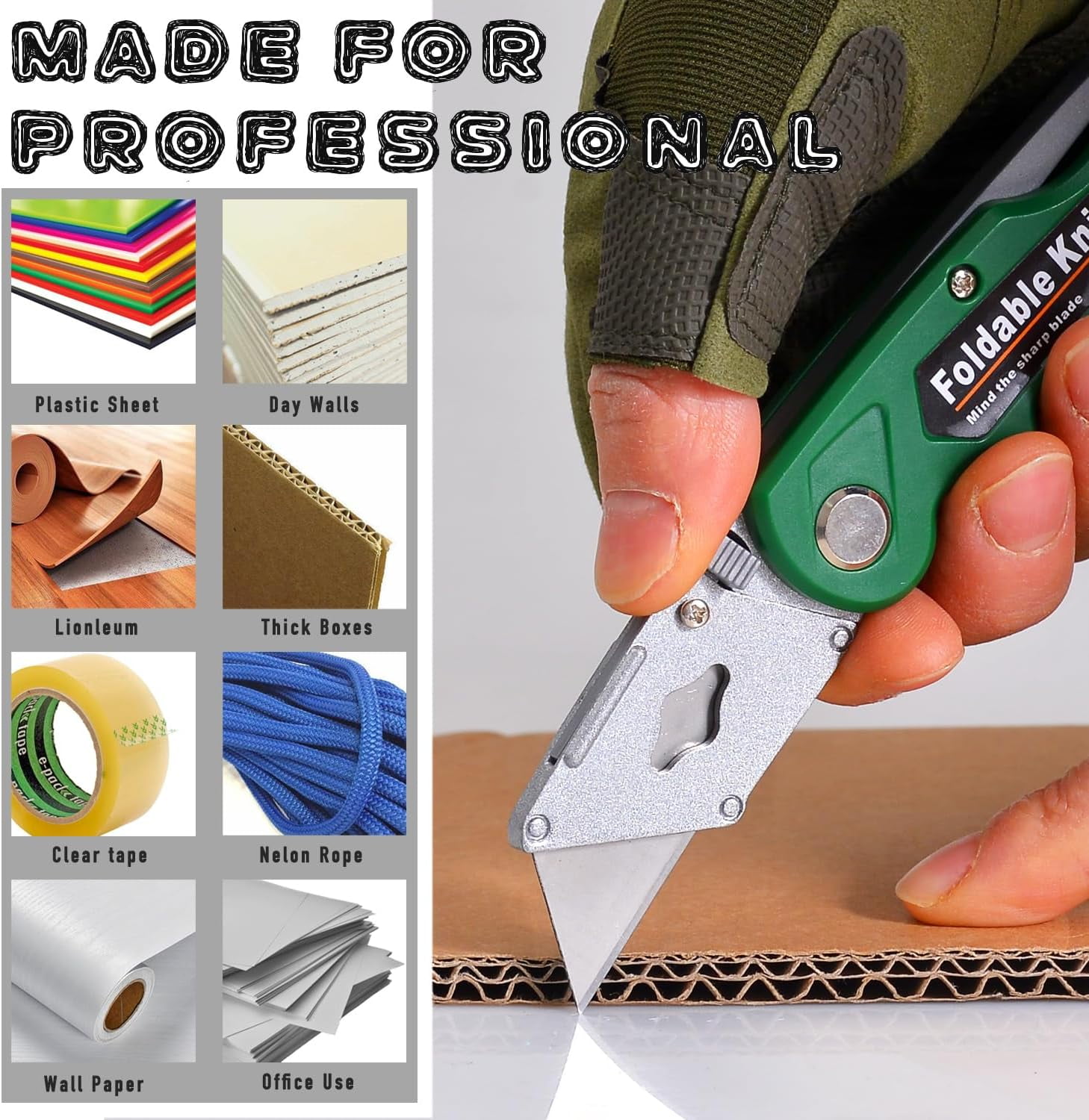 10400 Box Cutter, 3 Position Manual Button with Ceramic Blade, Locking blade