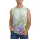 thumbnail image 1 of Fotbe Purple Butterfly On Wild Men's Camiseta sin Mangas Estampada para Hombres, Playera Casual para Gimnasio, Entrenamiento, Playa-XX-Large, 1 of 7