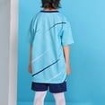 thumbnail image 4 of NAISIBABY Boys Athletic Sets, Basketball Jersey Performance Shirt and Shorts Summer Sports Outfits Sky Blue 3T, 4 of 4