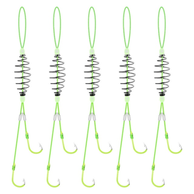 Spring Double Barbed Hooks Fishing Hooks, Saltwater Fish Hooks Sea Fishhook Fish 8.5mmx15.6mm