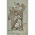 thumbnail image 2 of Georg Anton Urlaub 13x18 Gold Ornate Wood Frame and Double Matted Museum Art Print Titled - Saint John Nepomuk Praying (1720-59), 2 of 4
