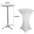 thumbnail image 3 of Coofit Table Cloth Stretchable Fitted Table Cover Dinner Decoration for Cocktail Table, 3 of 8