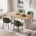 thumbnail image 3 of EOP Upholstered Dining Chairs Set of 4, Mid-Century Modern Dining Room Chairs with Curved Backrest and Metal Legs, Chair Kitchen for Dining Room, Green, 3 of 12
