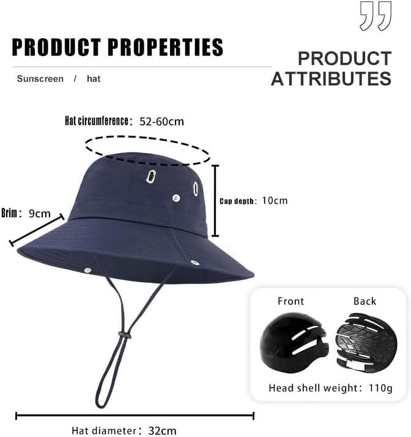 Bucket Hats for Adult Men Women Sun Protection Suitable for Leisure Cycling Bike Helmet (Non-Professional) Mountain Hiking Fishing