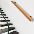 thumbnail image 3 of Wood Handrails for Indoor Stairs,Safety Non-Slip Stair Railing,Modern Stair Railing Indoor Handrail Wall Mount Handrail for Bars Lofts Kindergarten Guardrail Corridor (3FT), 3 of 8