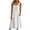 White, variant on Dvprdro Button Front Linen Midi Dress for Women Crewneck Sleeveless Side Pockets Loose Fit A Line Solid Summer