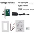 thumbnail image 5 of Herdio Bluetooth Wall Amplifier 4 Channels Volume Control Wall Plate USB/MIC/AUX(3.5mm)12V 3A Power, 5 of 7