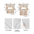 thumbnail image 6 of Orange Starfish Kitchen Curtains Swag Valance and Tier Curtains Set 36 Inch Length, Rustic Ocean Coastal Shells Conch Coral Rod Pocket Drape Panels Pair Swag Curtain for Bathroom/Cafe/Window, 6 of 6