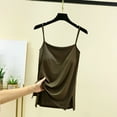 thumbnail image 2 of Kaemgyyd Women's Tank Top Soft Comfy Spaghetti Strap Sleeveless Pajamas Tee Basic Layer Side Slit Sleepwear Shirt with Built-In Bra, 2 of 3