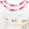 thumbnail image 2 of Chmadoxn 2 Pieces Wool Felt Ball Garland Colorful Pom Pom Garland 13 Feet Long 48 Ball Garland for Winter Christmas Easter Thanksgiving Halloween Wall Decoration, 2 of 6