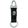 Letter Q Initial Black White Belt Clip Carabiner Keychain