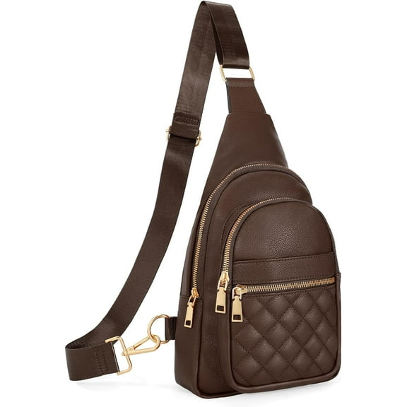 Sling Bag for Women Crossbody Leather Fanny Packs Chest Bag Fashion Sling Backpack Travel