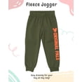 thumbnail image 3 of Disney Mickey Mouse Boys’ Hoodie and Jogger Pants Set with Lenticular Patch, 2-Piece Fleece Outfit (Green, 4T), 3 of 5