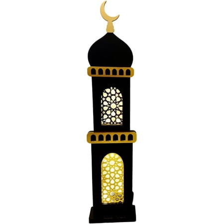 Ramadan Décor, Ramadan Kareem Home Décor LED Lights Ramadan Mosque Decoration, Ramadan Gift 3ft Acrylic Ramadan Decorations Home office (Self Standing Minar)