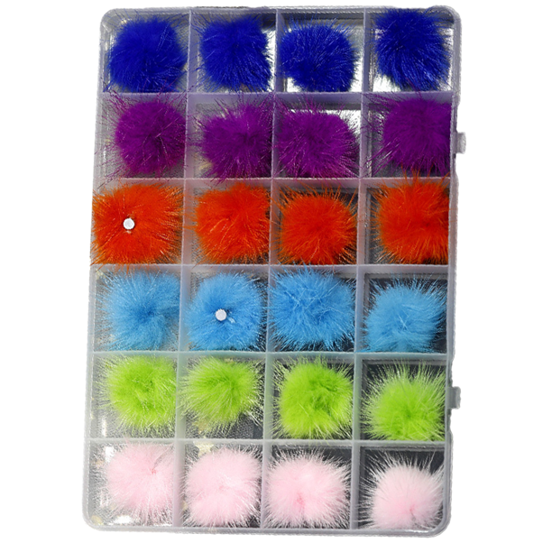 24 piezas de pompones para uñas, decoración de uñas, bolas esponjosas, desmontables, de felpa, 3D, suaves, para manicura, decoración de uñas para mujeres y niñas