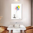 thumbnail image 3 of Elephant Stock The French Bulldog And The Balloons Wall Art - Vertical Canvas Wall Art - Living Room Wall Decor - Animal Canvas - Pink And Blue Decor By Ashvin Harrison - 30" x 45", 3 of 8