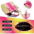 thumbnail image 4 of LHSHID Women Purse Satchel Bag Long Crossbody Classy Tote Bag Top Handle Vegan Leather Ladies Handbags Embossed Pattern, 4 of 6