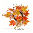 thumbnail image 3 of 3 Styles Fall Maple Leaf Candle Ring Artificial Sunflower Berry Wreath LED Thanksgiving Autumn Table Centerpiece Kitchen Home Decor Gift, 3 of 7