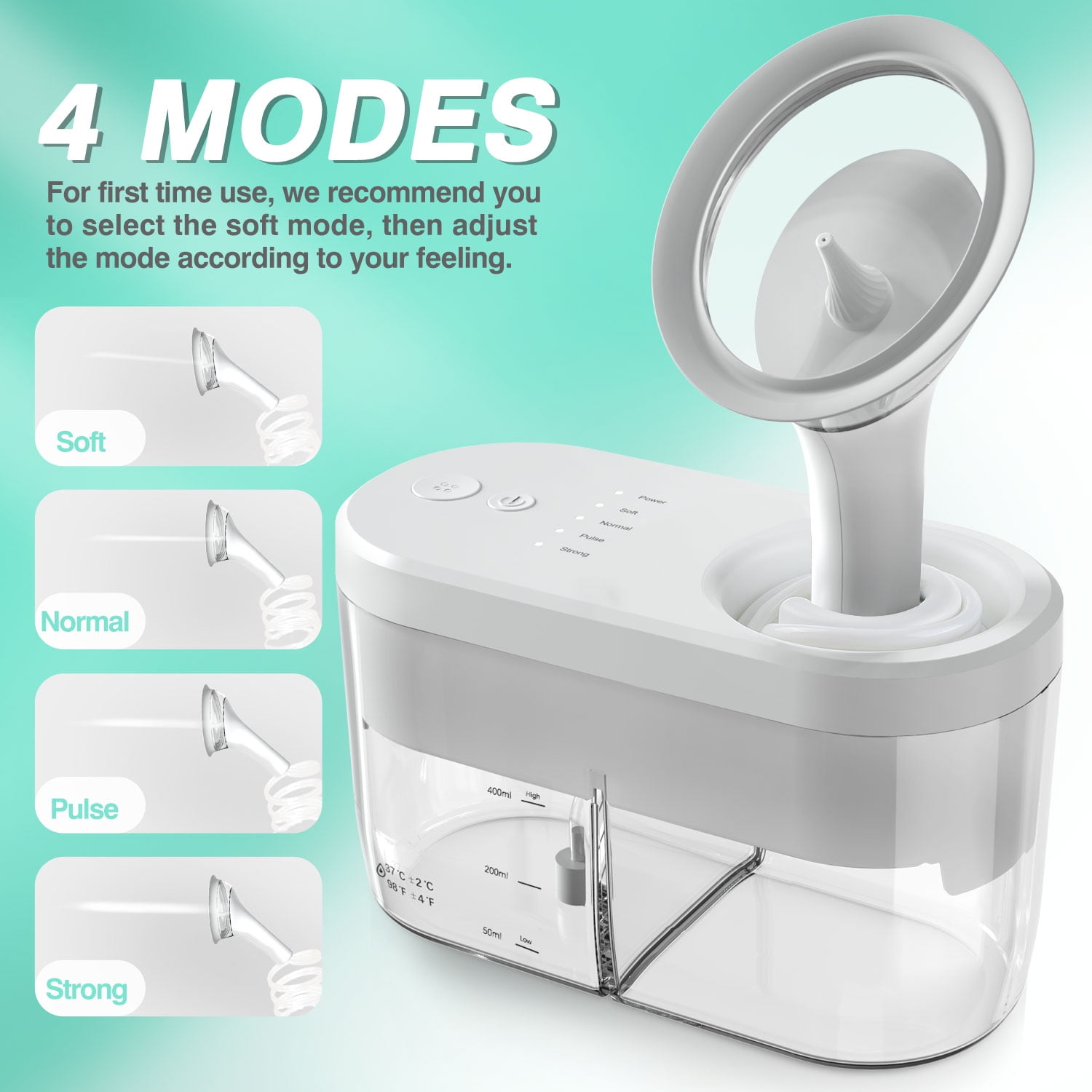 Electric Ear Wax Removal Kit,Electric Ear Wax Removal Tool, Ear Cleaning Kit with Automatic Sewage System, 4 Cleaning Modes, 3 Wash Tips, 10min Auto Off,White